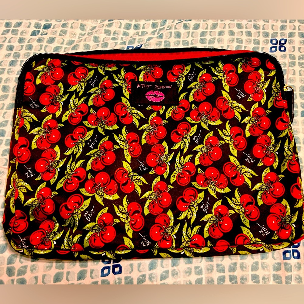 Betsey Johnson 15" Punk Rock Cherry Laptop Sleeve